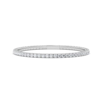5.5Cttw Round Shaped Lab Grown Diamond (F/VS)  Bracelet in 14K Gold