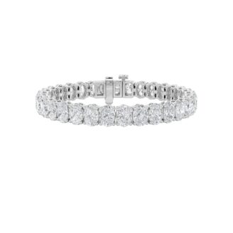 10Cttw Oval Shaped Lab Grown Diamond North  South Bracelet in 14K Gold (F/VS)