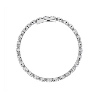 5Cttw Oval Shaped Lab Grown Diamond (F/VS) East West Line Bracelet in 14K Gold