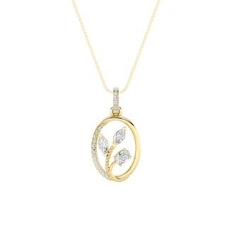 1Cttw Oval Shaped Lab Grown Diamond (F/VS) Pendant in 14K Gold