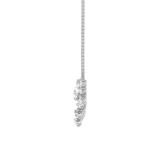 3Cttw Round Shaped Lab Grown Diamond (F/VS) Astralis Necklace in 14K Gold
