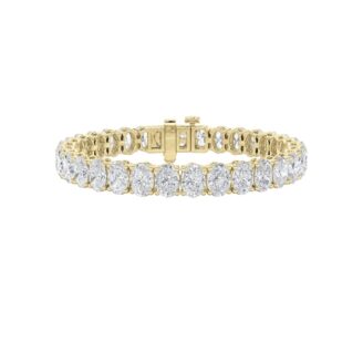 10Cttw Oval Shaped Lab Grown Diamond North  South Bracelet in 14K Gold (F/VS)