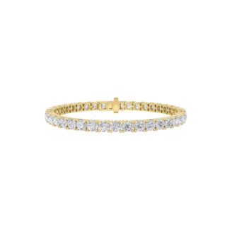 7Cttw Round Shaped Lab Grown Diamond Tennis Bracelet in 14K Gold (F/VS)