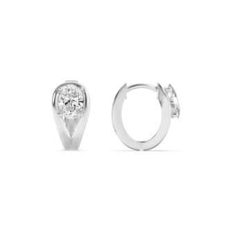 1.5Cttw Oval Shaped Lab Grown Diamond (F/VS) Fashion Earrings in 14K Gold