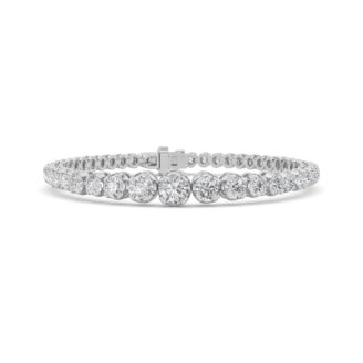 5Cttw Round Shaped Lab Grown Diamond (F/VS) Graduating Tennis Bracelet in 14K Gold