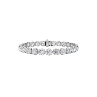 5Cttw Round Shaped Lab Grown Diamond (F/VS) Tennis Bracelet in 14K Gold