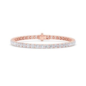 9Cttw Round Shaped Lab Grown Diamond (F/VS) Tennis Bracelet in 14K Gold