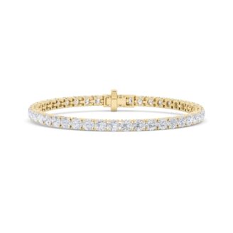 9.5Cttw Round Shaped Lab Grown Diamond (F/VS)  Bracelet in 14K Gold