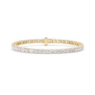 6.75Cttw Oval Shaped Lab Grown Diamond (F/VS)  Bracelet in 14K Gold
