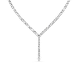 14K White Gold Necklace KJ02910N.MX-28-21F